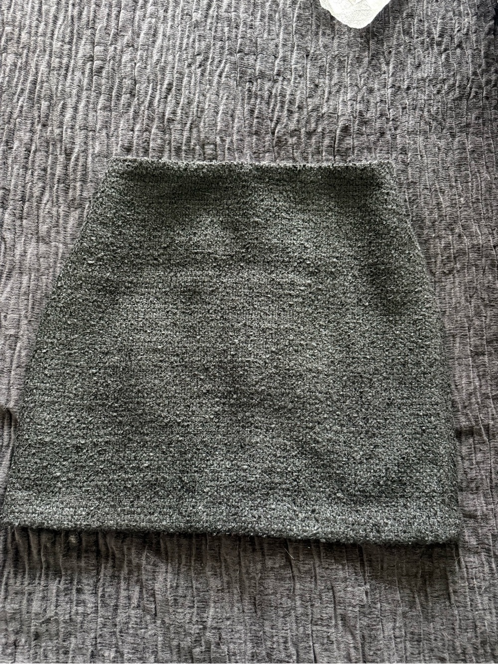 H&M Black Tweed Mini Skirt